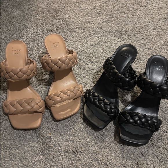 a new day Shoes - A New Day Women's Double Braided Sandals - Black and Tan